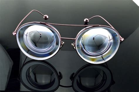 Women Girl Round Pink High Myopic Myopia Vision Aid Glasses D