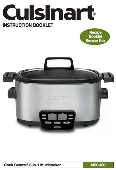 Let cuisinart help you and yours savor the good life®. 7-Quart Cook Central® Multicooker (MSC-800) | Multicooker ...
