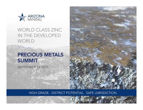 arizona mining wldvf presents at 2017 precious metals summit slideshow otcmkts wldvf