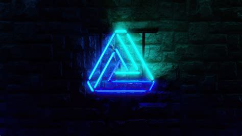 3840x2160 Triangle Neon Glowing 4k 4k Hd 4k Wallpapersimagesbackgroundsphotos And Pictures