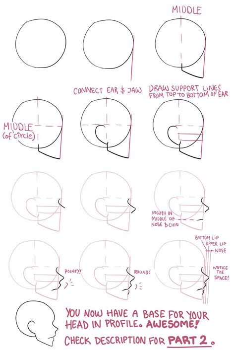 Face Profile Tutorial Part 1 By Lily Draws Drawing Tutorial Face