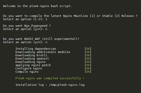 Github Virtuboxplesk Nginx Bash Script To Compile Nginx From Source