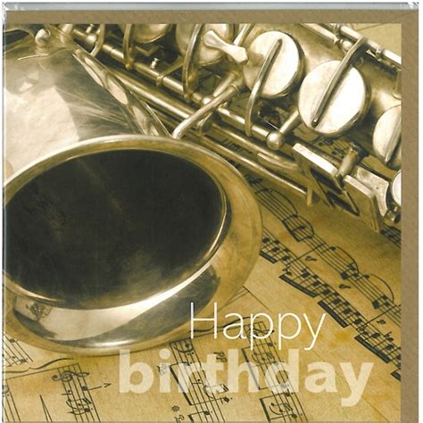 Saxophone Birthday Card