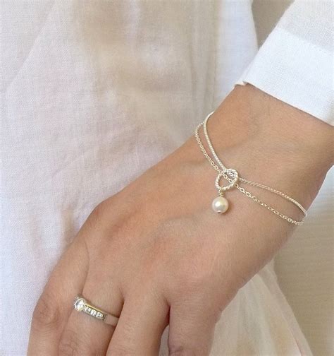 Bridesmaids Pearl Bracelet Swarovski Bracelet Gift Jewelry Etsy