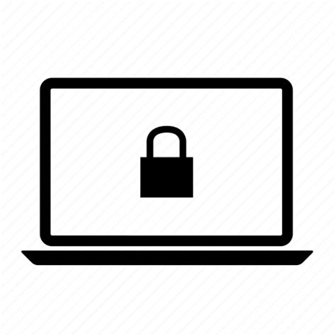 Computer, encryption, laptop, laptop screen, laptop security, protected, protection icon ...