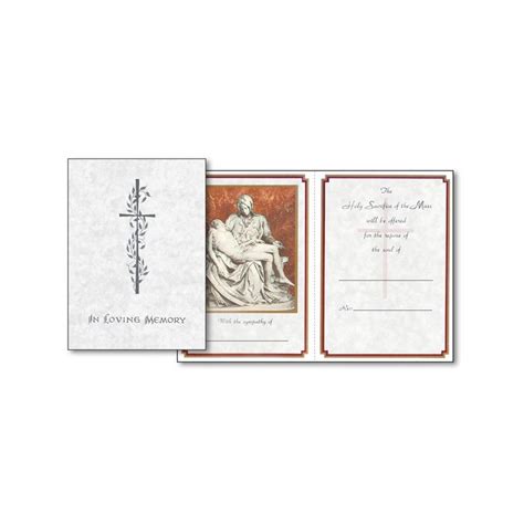 Mass cards from the maryknoll fathers and brothers are a beautiful way to remember a loved one in prayer, and to ask for god's blessing. Pieta Mass Card-catholic mass cards-mass cards for the deceased-funeral mass cards