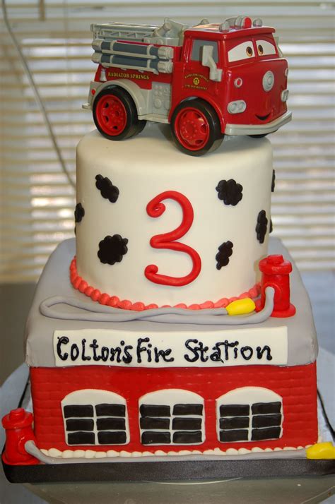 Fire Truck Birthday Cake Birthday Cards
