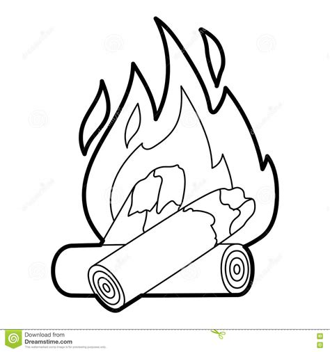 Campfire Logs Coloring Page Coloring Pages