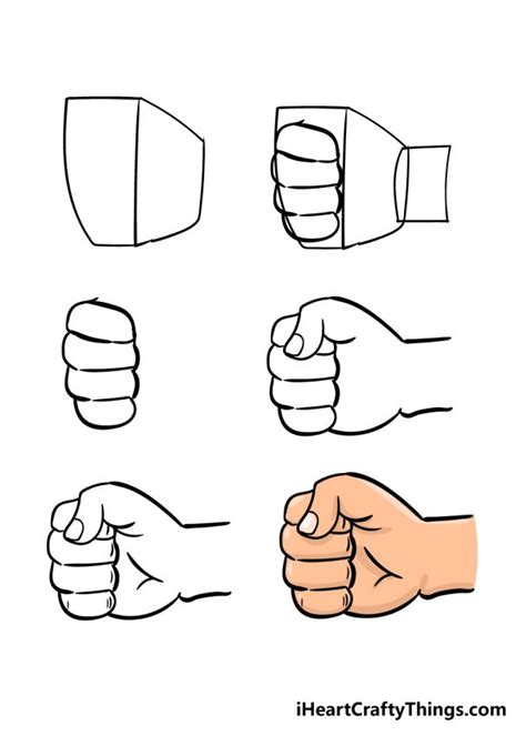 Fist Drawing How To Draw A Fist Step By Step