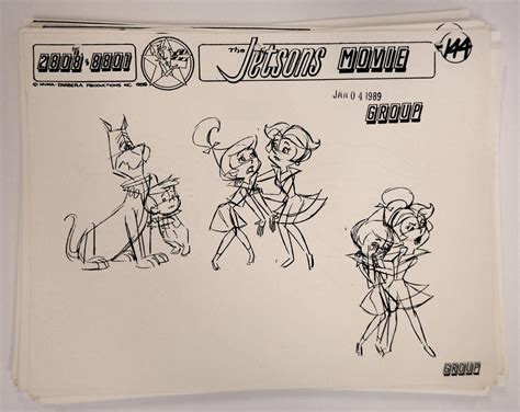 Jetson S The Movie Model Sheet Print Elroy Jetson Hanna Barbera My