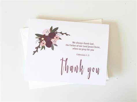 Thank You Scripture Thank You Cards Bible Verse Cards Etsy