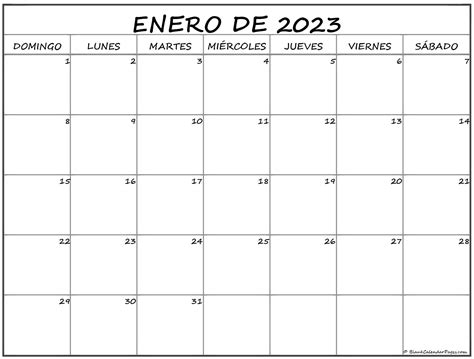 Enero De 2023 Calendario Gratis Calendario Enero