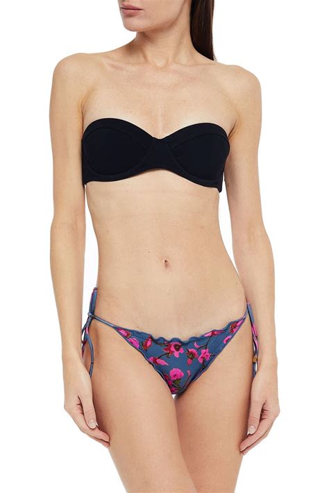 Vix Paula Hermanny Fiore Ruffle Trimmed Floral Print Low Rise Bikini