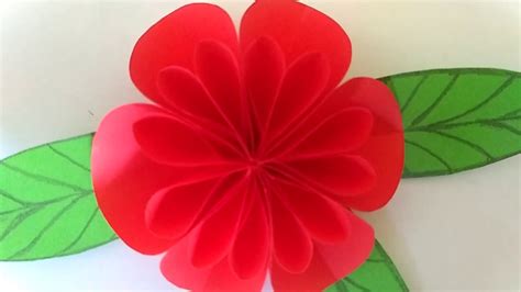 Cara Membuat Bunga Dari Kertas Origami Yang Mudah Youtube