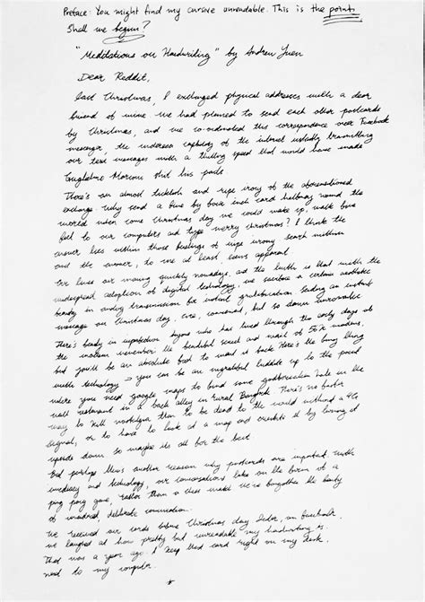 005 Essay Example Handwritten Letter Lia Page Handwriting Recognition
