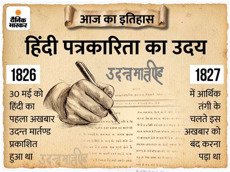 Today History Aaj Ka Itihas Itihas 30 May Worlds First Hindi Newspaper Udant Martand Was