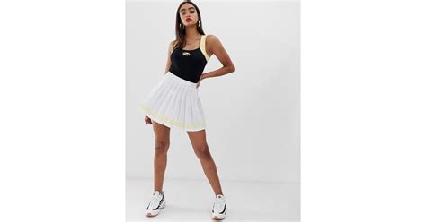 Fila Synthetic Pleated Mini Tennis Skirt In White Lyst