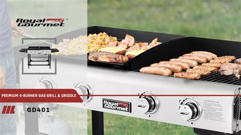 Royal Gourmet GD401 Portable Propane Gas Grill And Griddle Combo YouTube