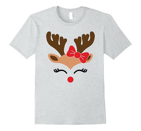 Buckle.com has been visited by 10k+ users in the past month Reindeer Face T Shirt for Girls Funny Christmas Tee for ...