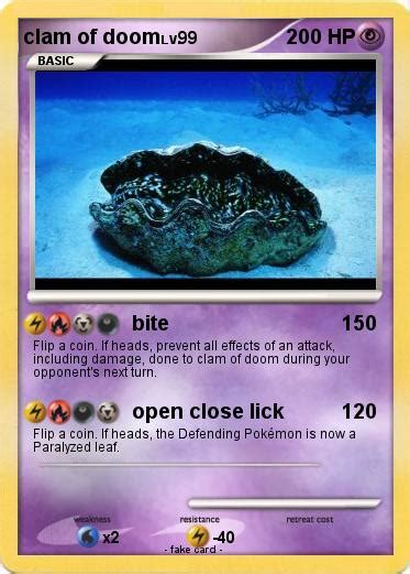 Pokémon Clam Of Doom Bite My Pokemon Card