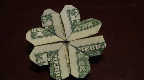 Dollar Origami Shamrock Tutorial How To Make A Dollar Origami
