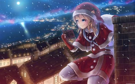 Christmas Anime Couple Wallpapers Top Free Christmas Anime Couple