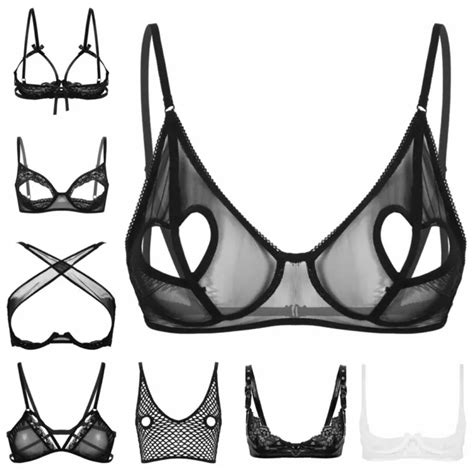Women Lace Cup Sheer Bra Lingerie See Through Bralette Sexy Bra Panty Underwear Picclick