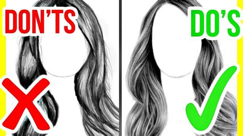Dos And Donts How To Draw Realistic Hair Step By Step Drawing