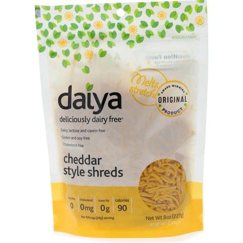 Daiya Dairy Free Cheddar Style Vegan Cheese Shreds 8 Oz Cheddar Harvest Market