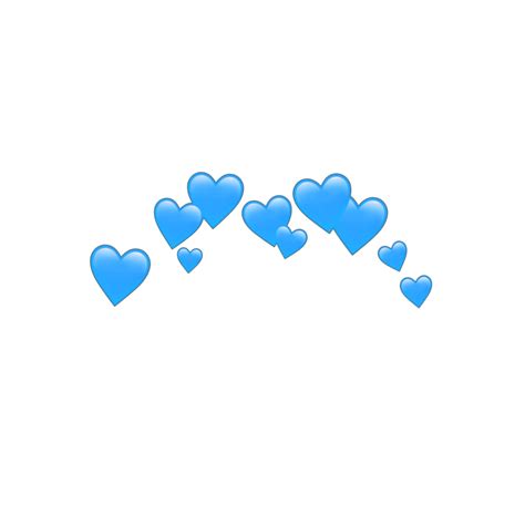 Blue Hearts Brokenheart Emoji Emojis Heartcrown Crowns
