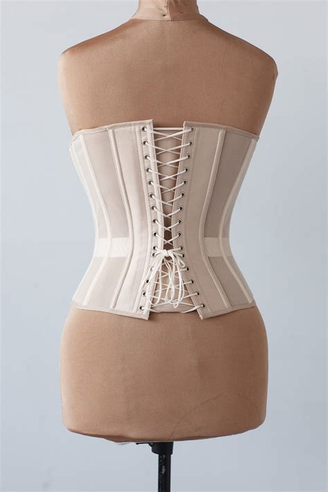 Nude Overbust Corset With Laces Steel Boned Corset Without Etsy