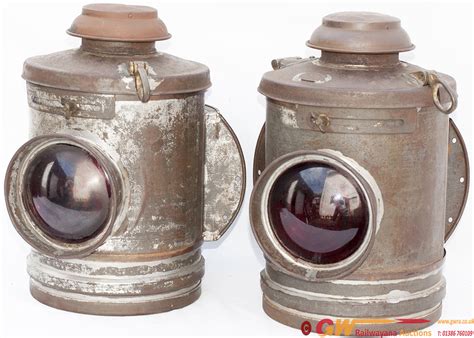 An adams & westlake model #169 switch lamp with a bellbottom base and marked for the union pacific railroad. A Pair Of Southern Railway Crossing Gate Lamps, - Lamps Station