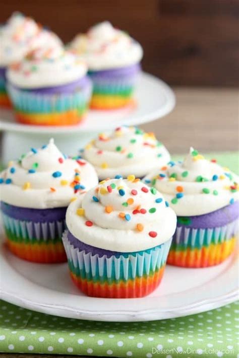 Rainbow Cupcakes Dessert Now Dinner Later