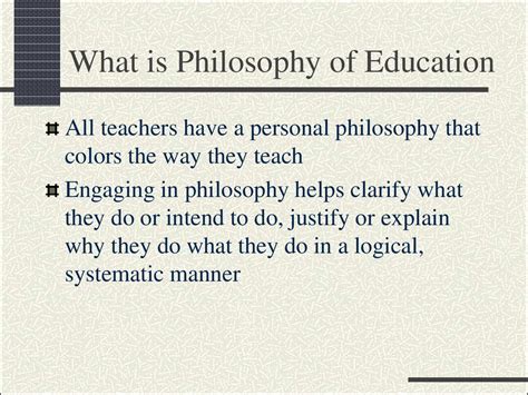 The Philosophy Of Education Chapter 5 Online Presentation