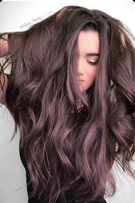 Brown Amethyst Dark Chocolate Brown Hair With A Lilac Purple Undertone