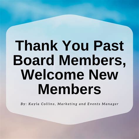 Thank You Past Board Members And Welcome New Members Habitat For