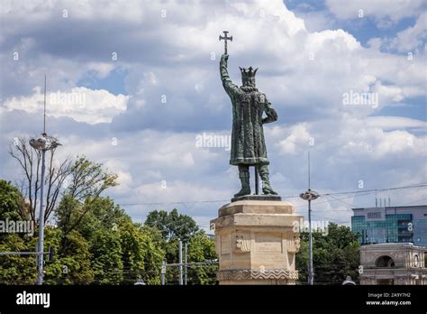 Statue Of Stephen Iii Of Moldavia Stephen The Great Hi Res Stock