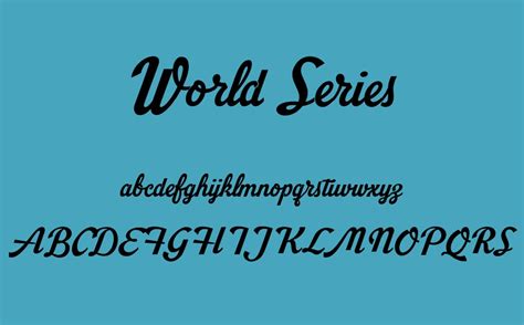 World Series Font Font Tr