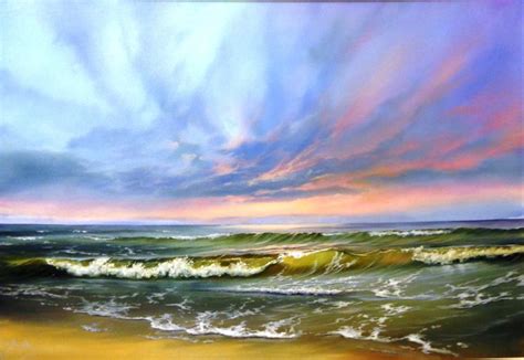 Beautiful Beach Sunrise Painting In 2020 Sunrise Painting Sunrise
