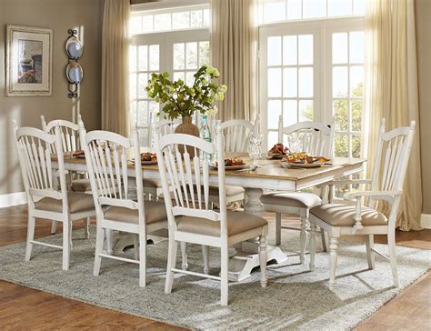 Hollyhock Distressed white Dining Room Set from Homelegance (5123-96