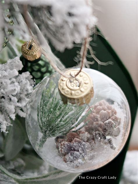 Pine Snow Globe Ornaments The Crazy Craft Lady