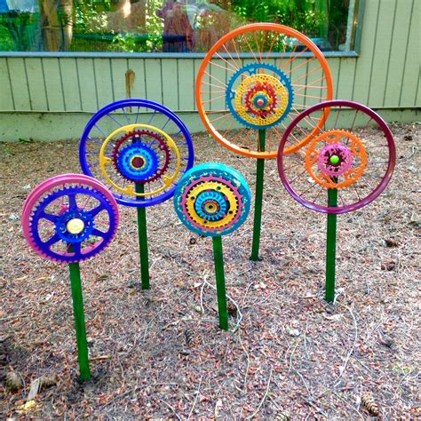 Bicycle Wheel Garden Flowers Wheel Art Bicycle Art Recycled Garden