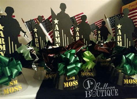 Personalized Army Theme Centerpieces Army Party Balloons Holiday Decor