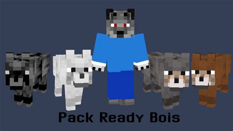 4 New Wolf Variants Minecraft Texture Pack