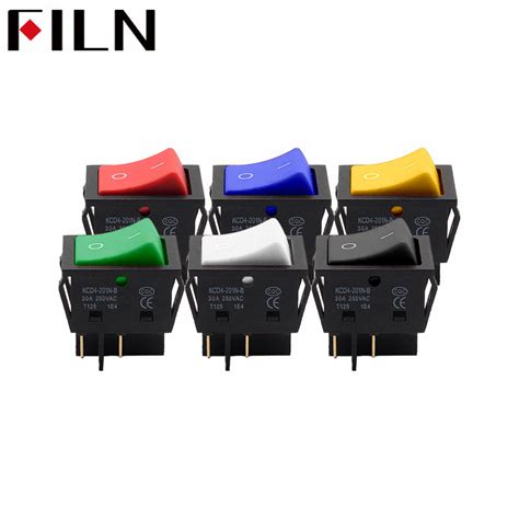 Filn Kcd Terminal Rocker Switch With Or Without Light