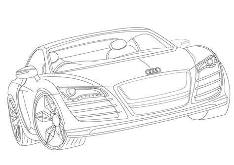 Audi R8 Lineart By Cryingsoul85 On Deviantart