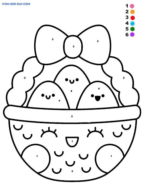 Easter Coloring By Numbers Download And Print For Free