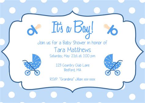 Baby Shower Invitations Its A Boy Baby Shower Invitations