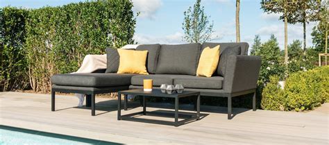 Maze Outdoor Fabric Pulse Chaise Sofa Setcharcoal In 2022 Outdoor