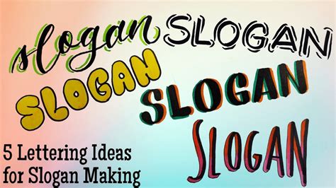 5 Lettering Ideas For Slogan Making Part 2 Youtube